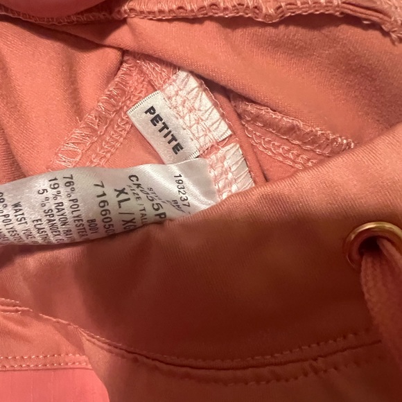 Cherokee statement women’s scrub pants, coral, petite XL - Picture 2 of 2